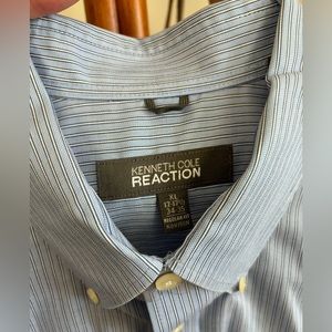 Kenneth Cole reaction XL lightweight, cotton, button-down dress shirt, EUC